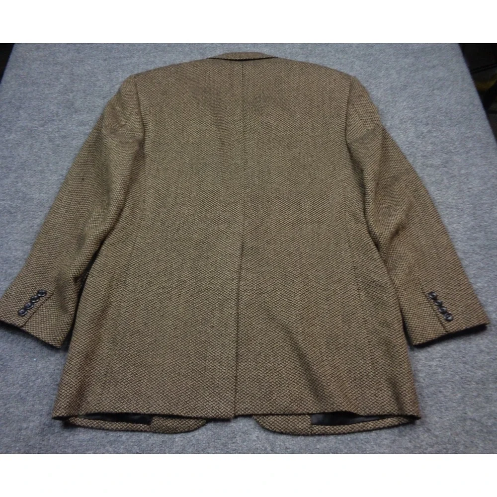Oxxford Clothes Blazer Mens 40R Brown Wool Alpaca Tweed Sport Coat Jacket